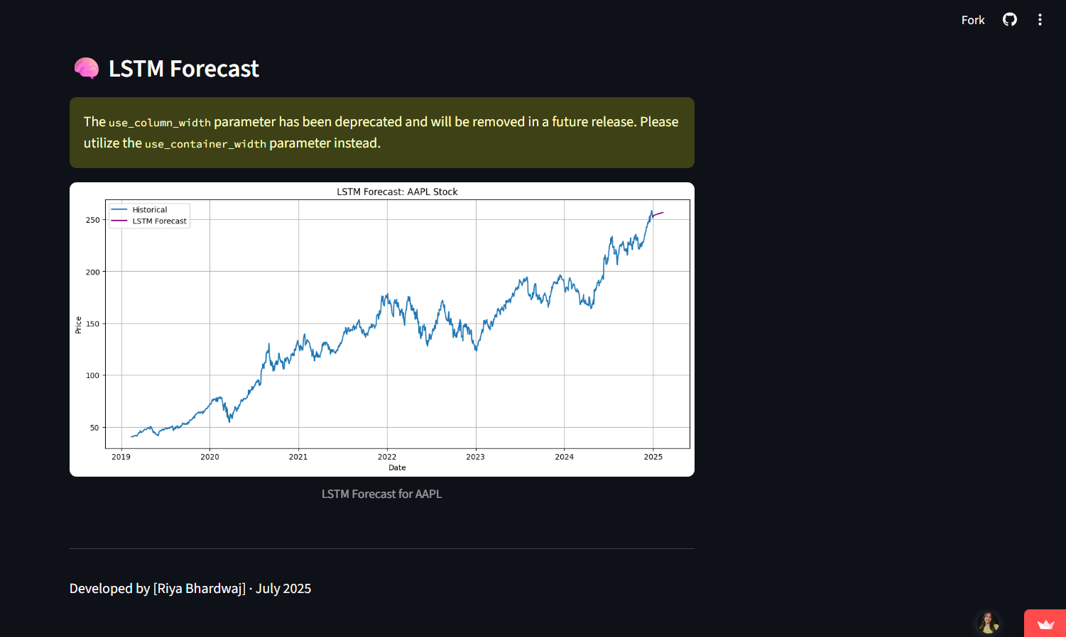 Stock Project Screenshot 2